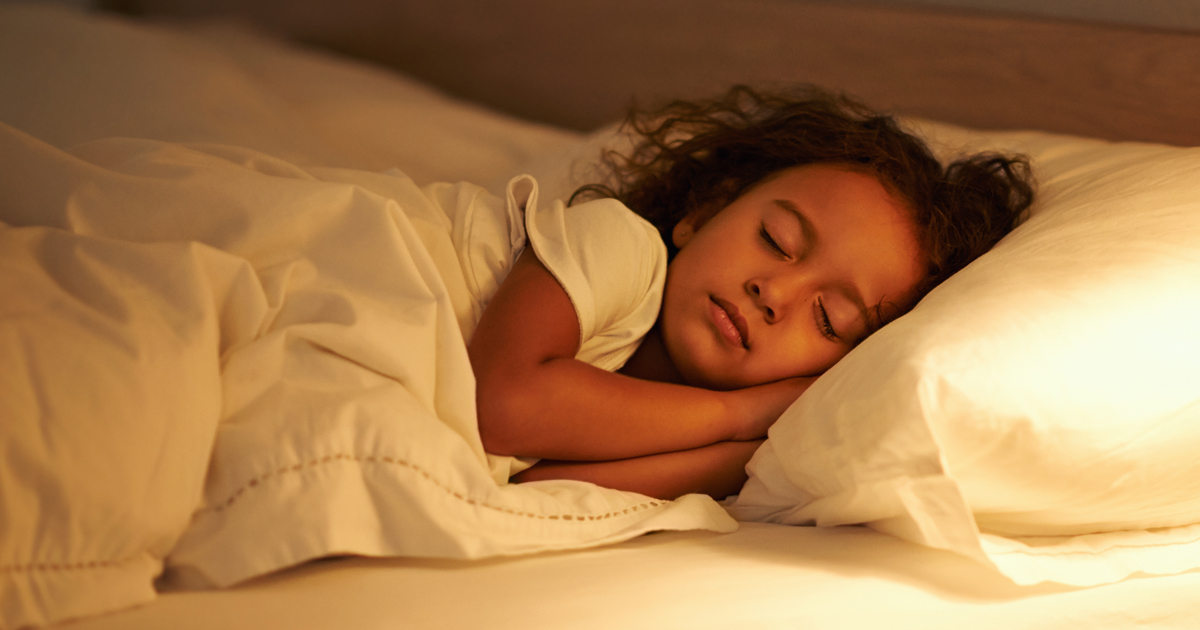 Young child sleeping peacefully