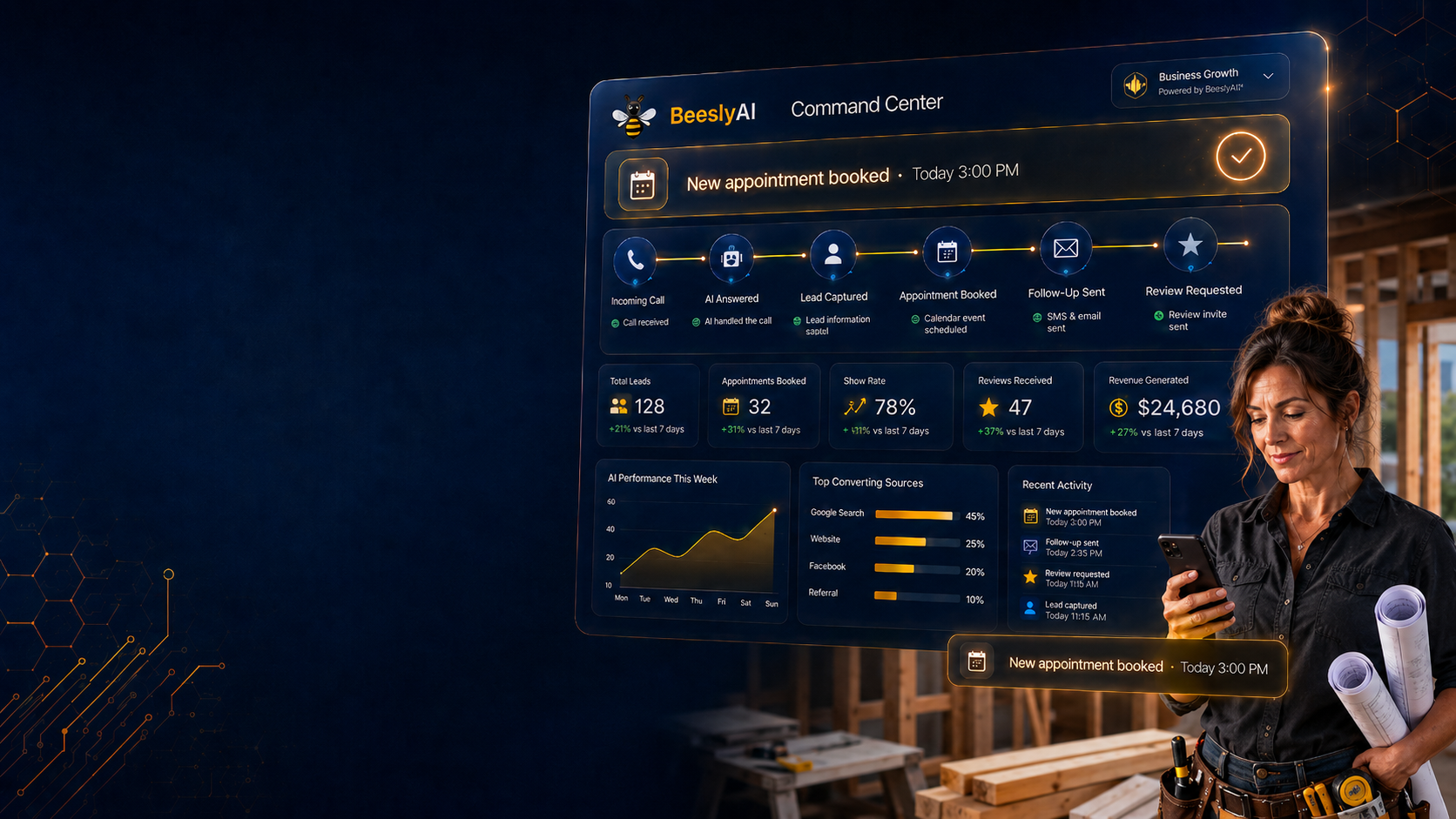 Home remodeling contractor using AI automation software