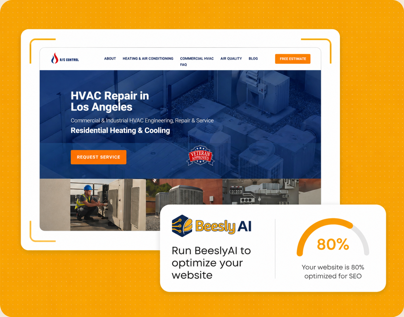 Optimize Your Website SEO To Match Your GBP - BeeslyAI™ Search Feature