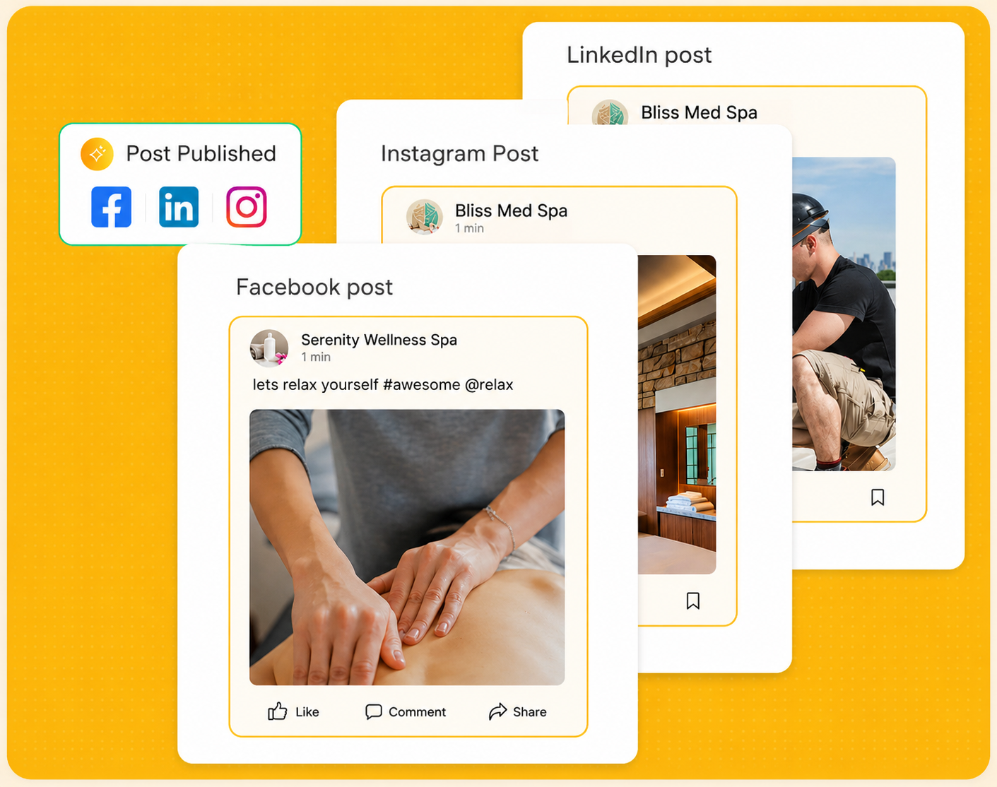 Publish Posts To Social Media Profiles - BeeslyAI™ Search Feature