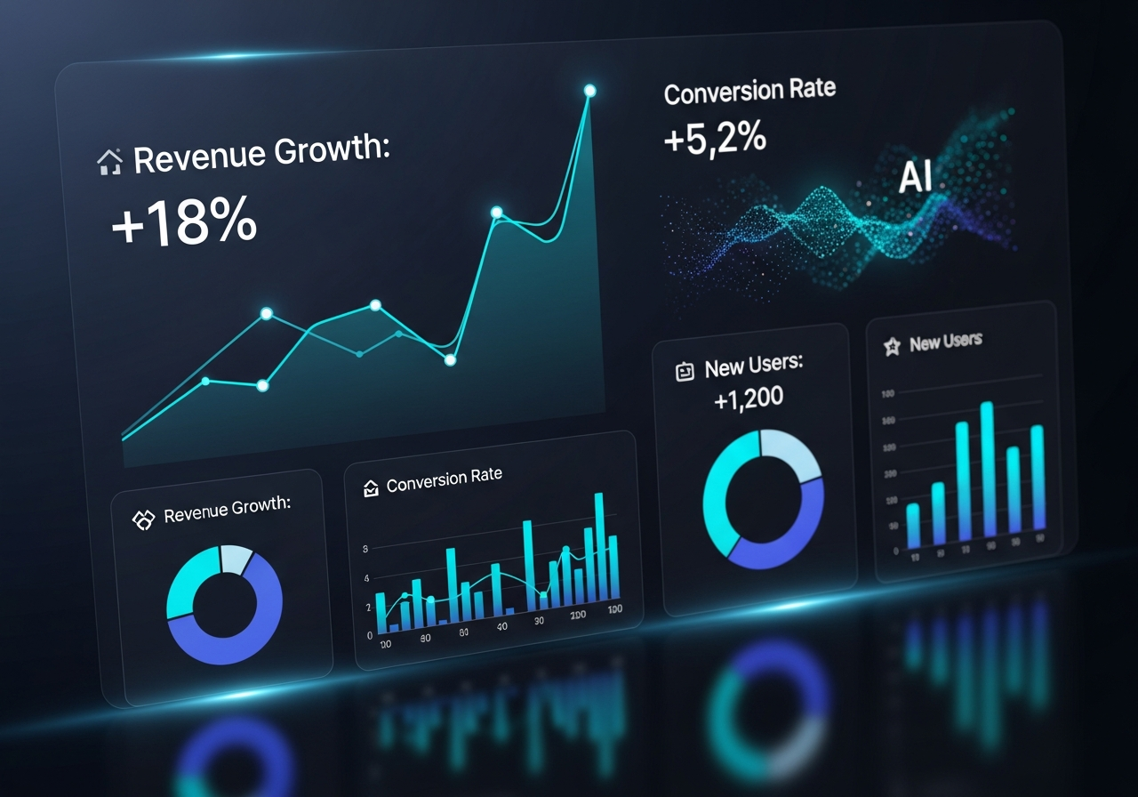 Growth & Analytics - Upward charts and success metrics