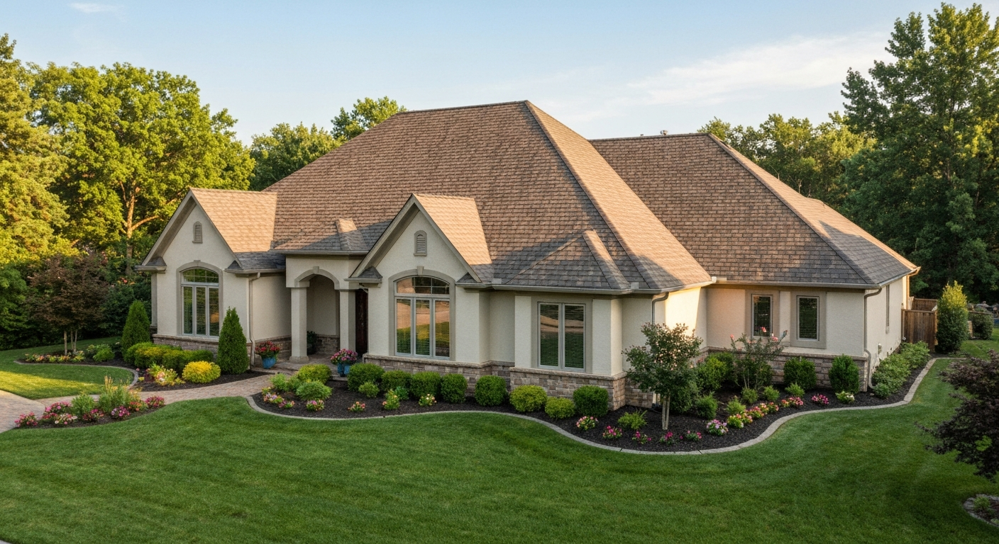 Beautiful Florida residential home with a new premium architectural shingle roof