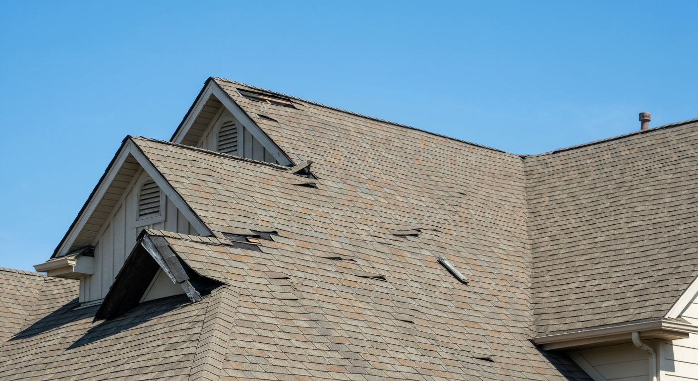 Severe hail and wind roof damage from a recent Northwest Florida storm