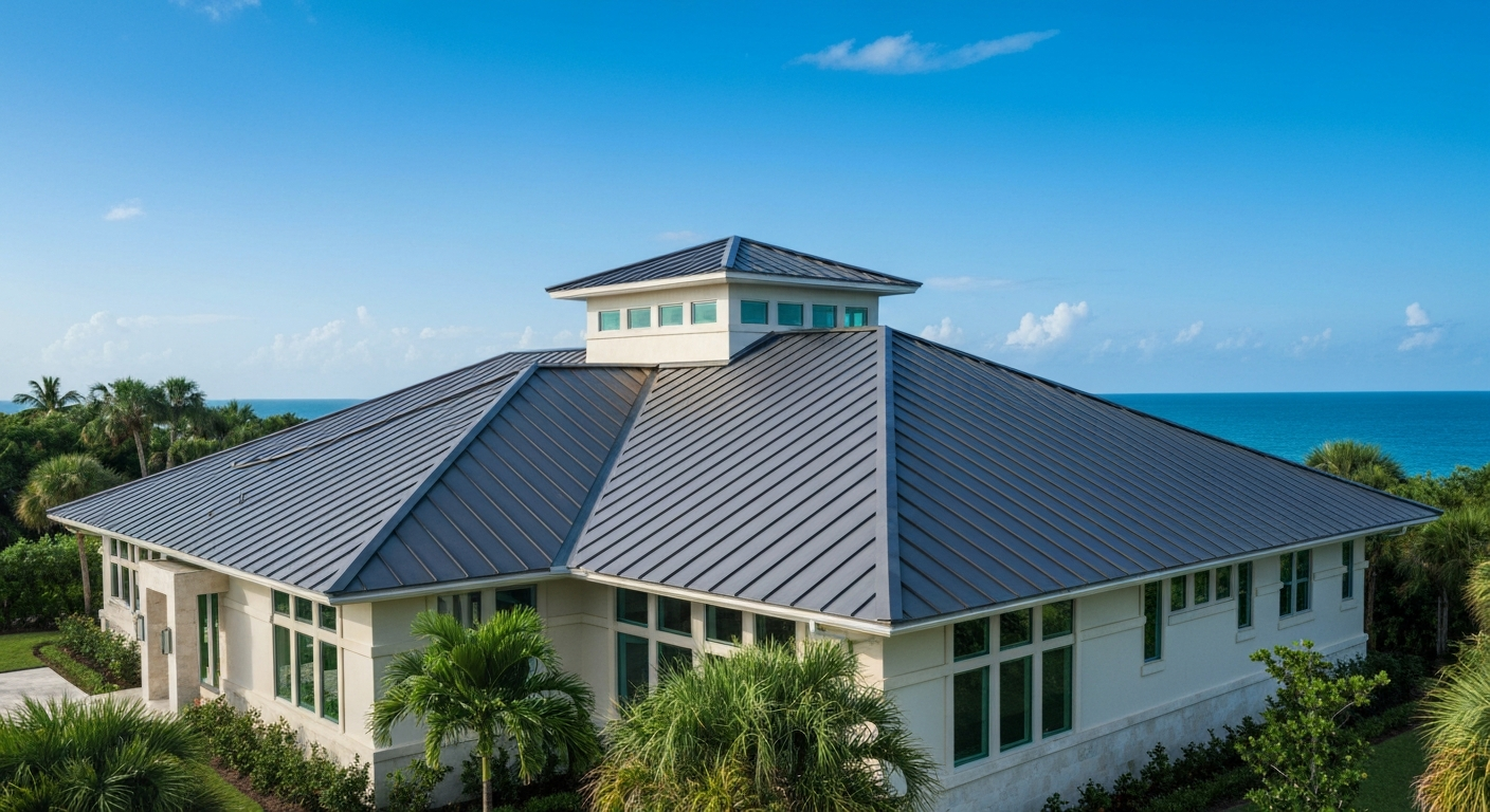 Premium standing seam metal roofing installed by True Grit Roofing