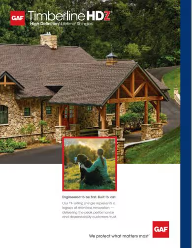 GAF Timberline HDZ Roofing Shingles installed on a home