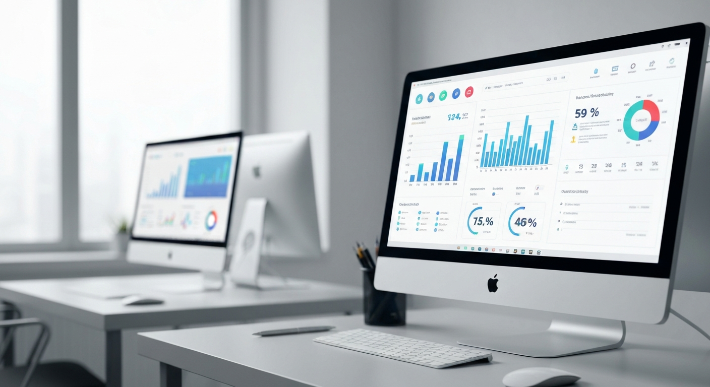 Marketing analytics on screen