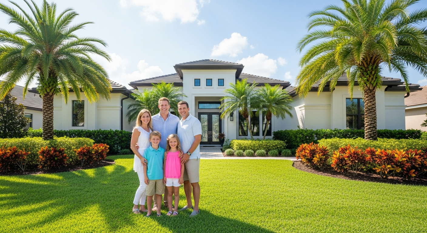 Family managing finances