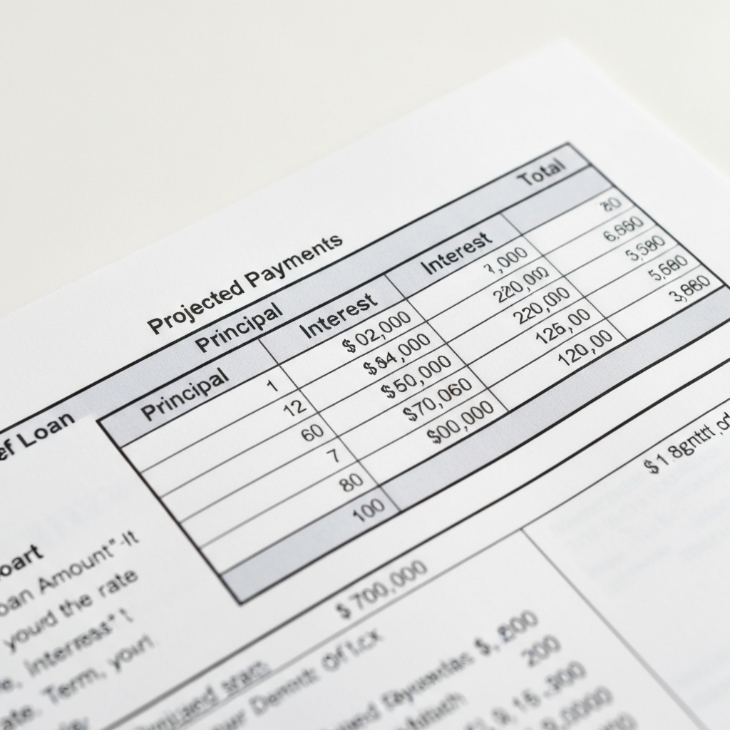 Loan Estimate Projected Payments Section