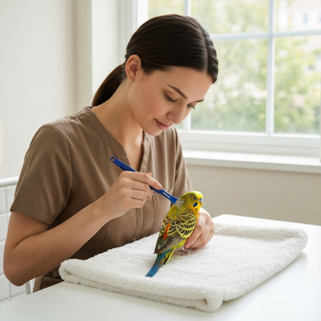 Bird grooming session