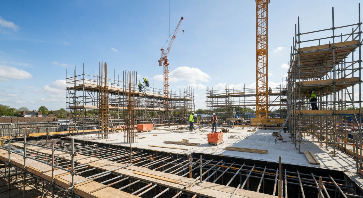 Construction site in Hertfordshire