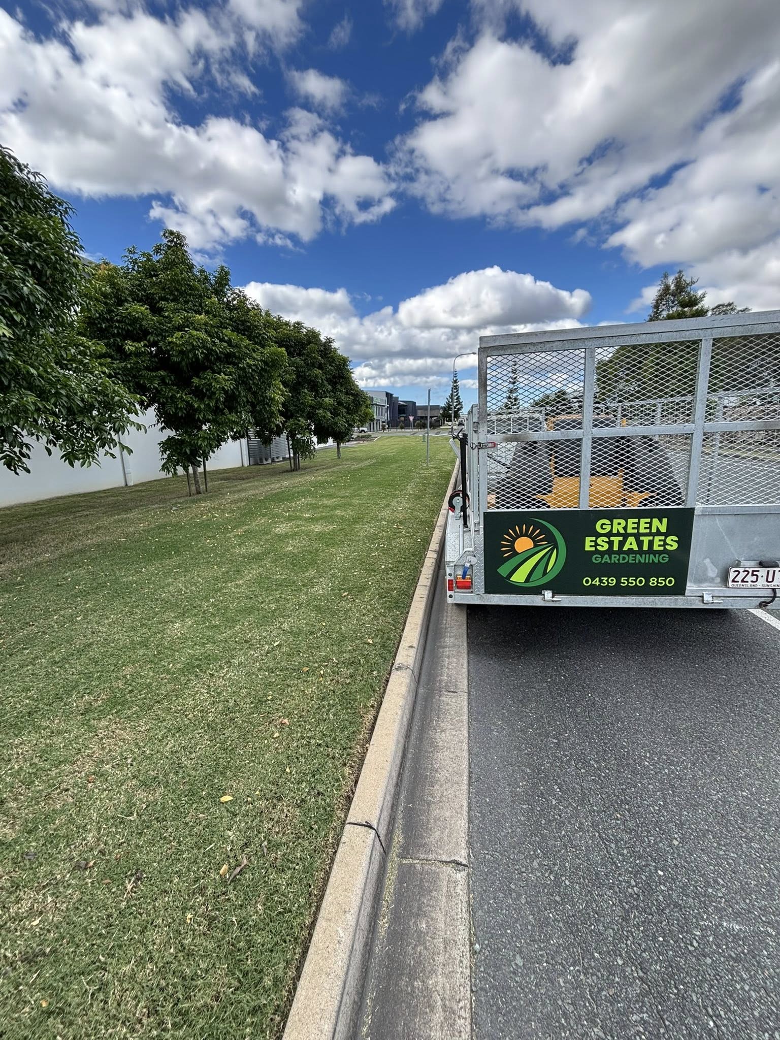 Green Estates Gardening Trailer and Equipment