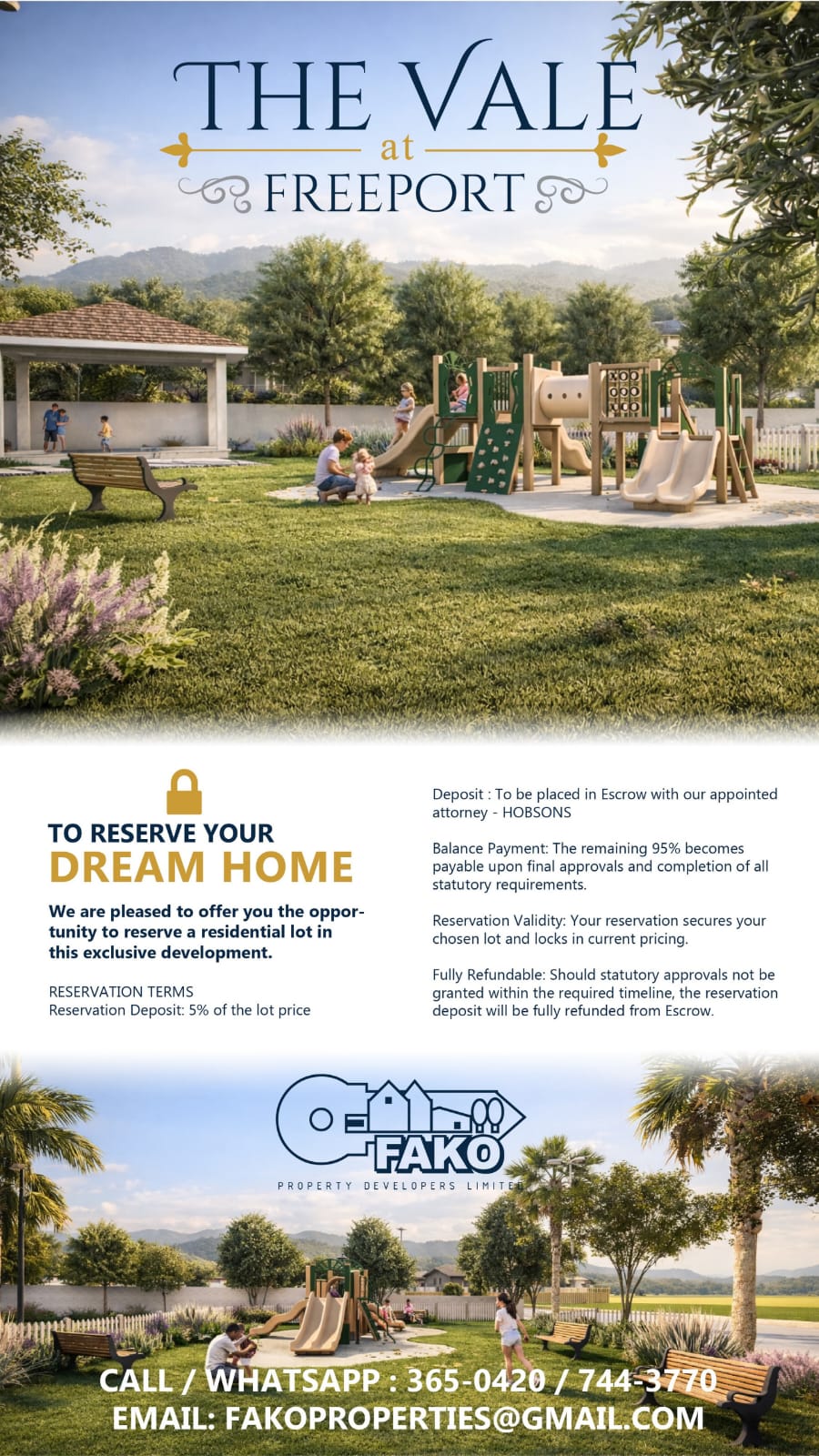 LAND FOR SALE – THE VALE AT FREEPORT