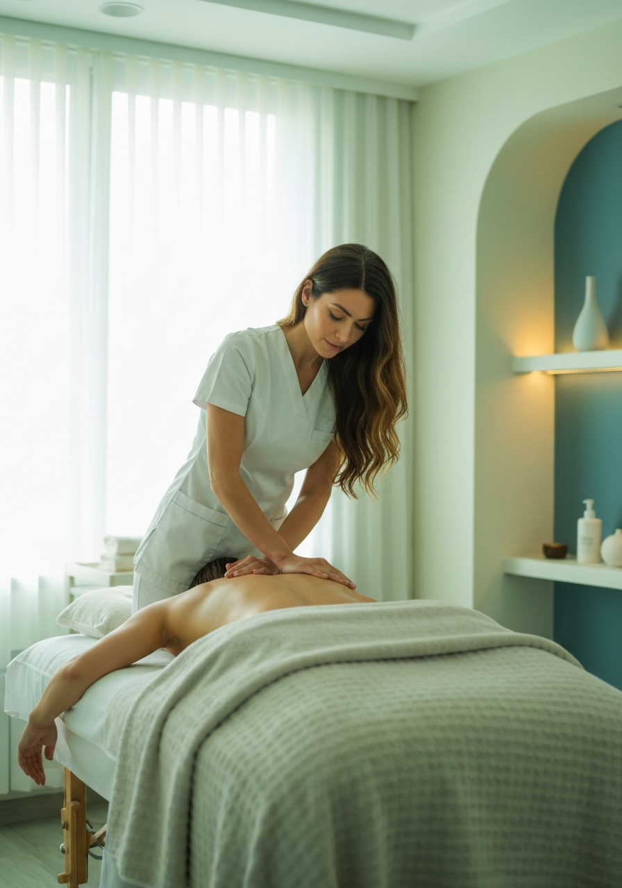 Female massage therapist