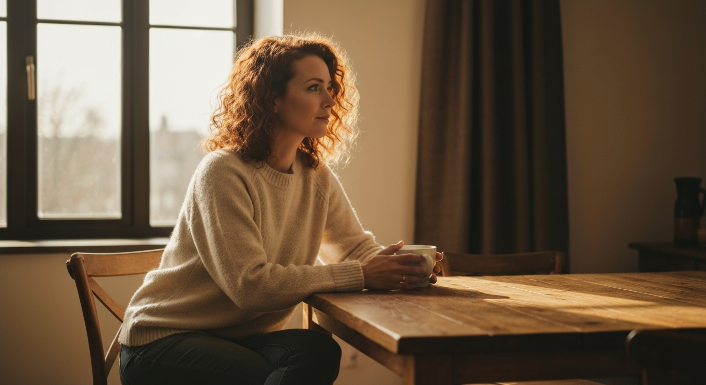 Therapist contemplating