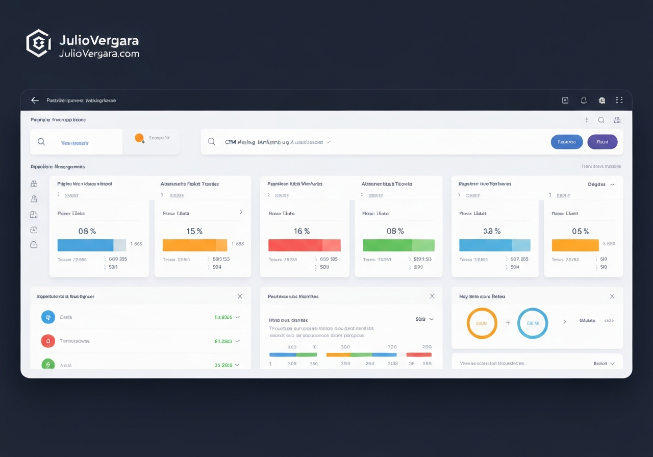 CRM dashboard visualization by Julio Vergara - JulioVergara.com - Marketing Automation Systems