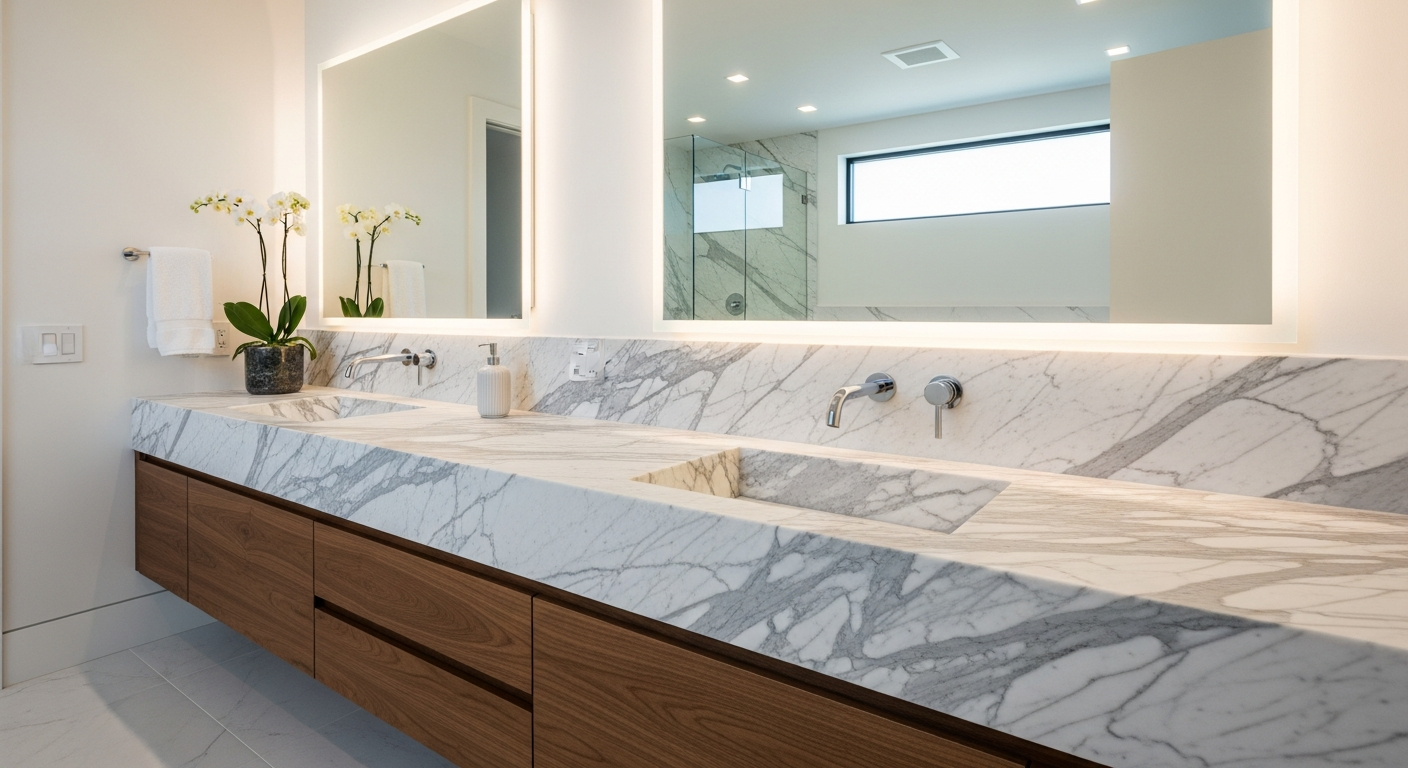 Beautiful Vanity Stone Countertop Background