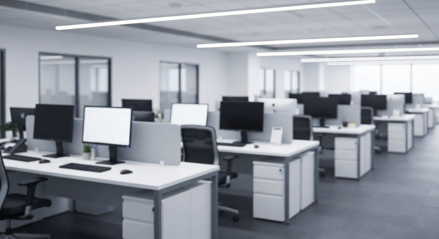 Clean modern office space
