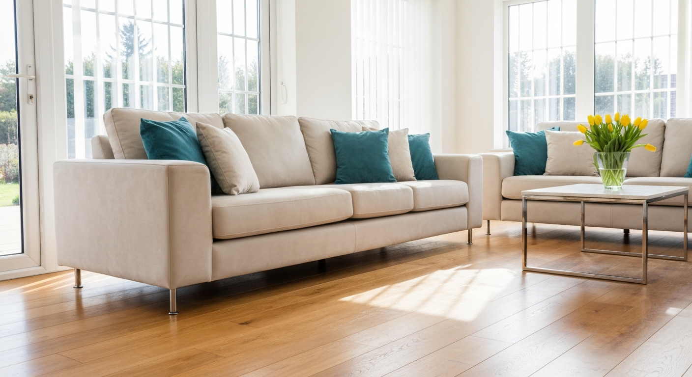 Spotless clean living room