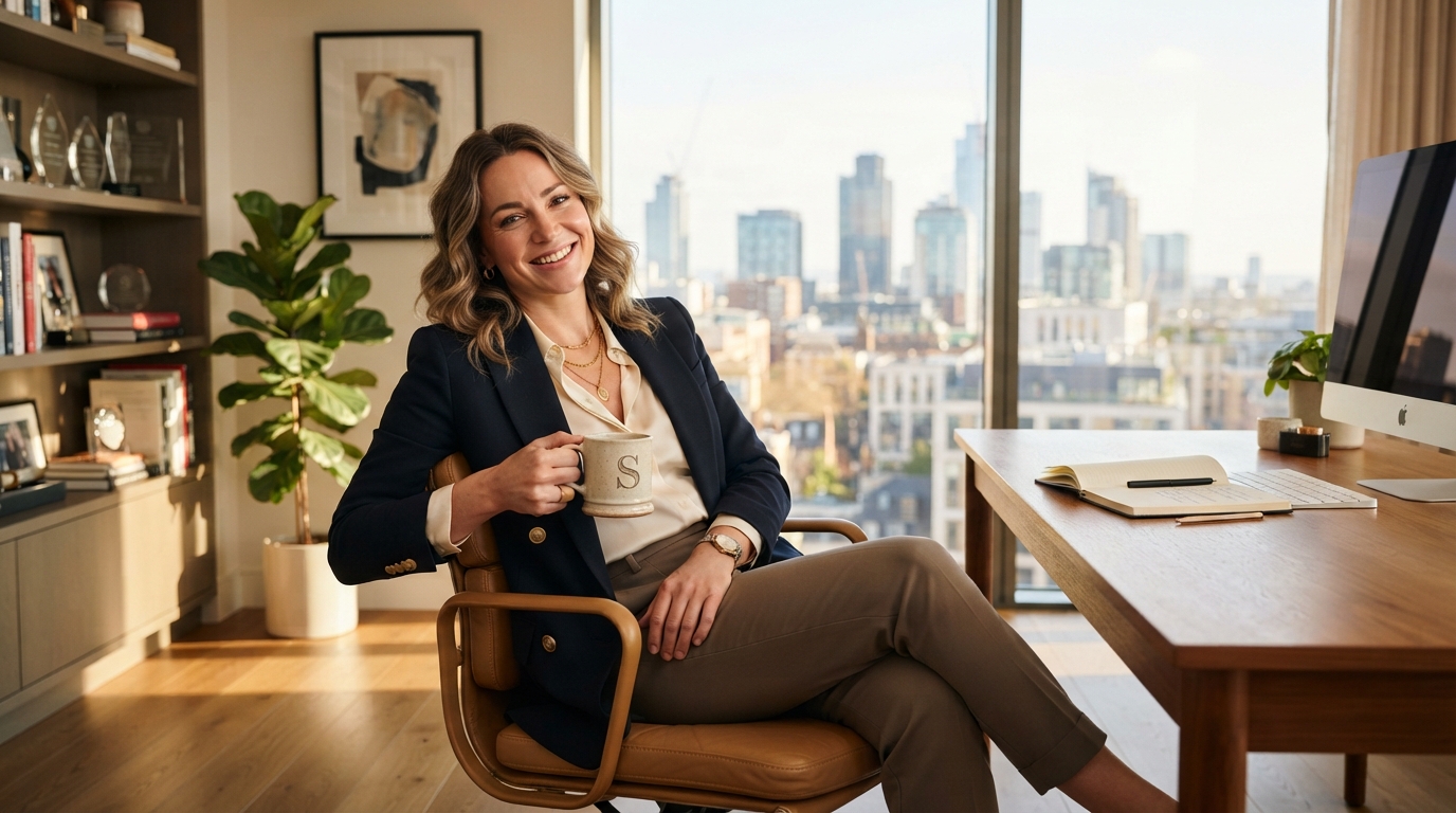 Confident business owner ready to discuss strategy in a modern office