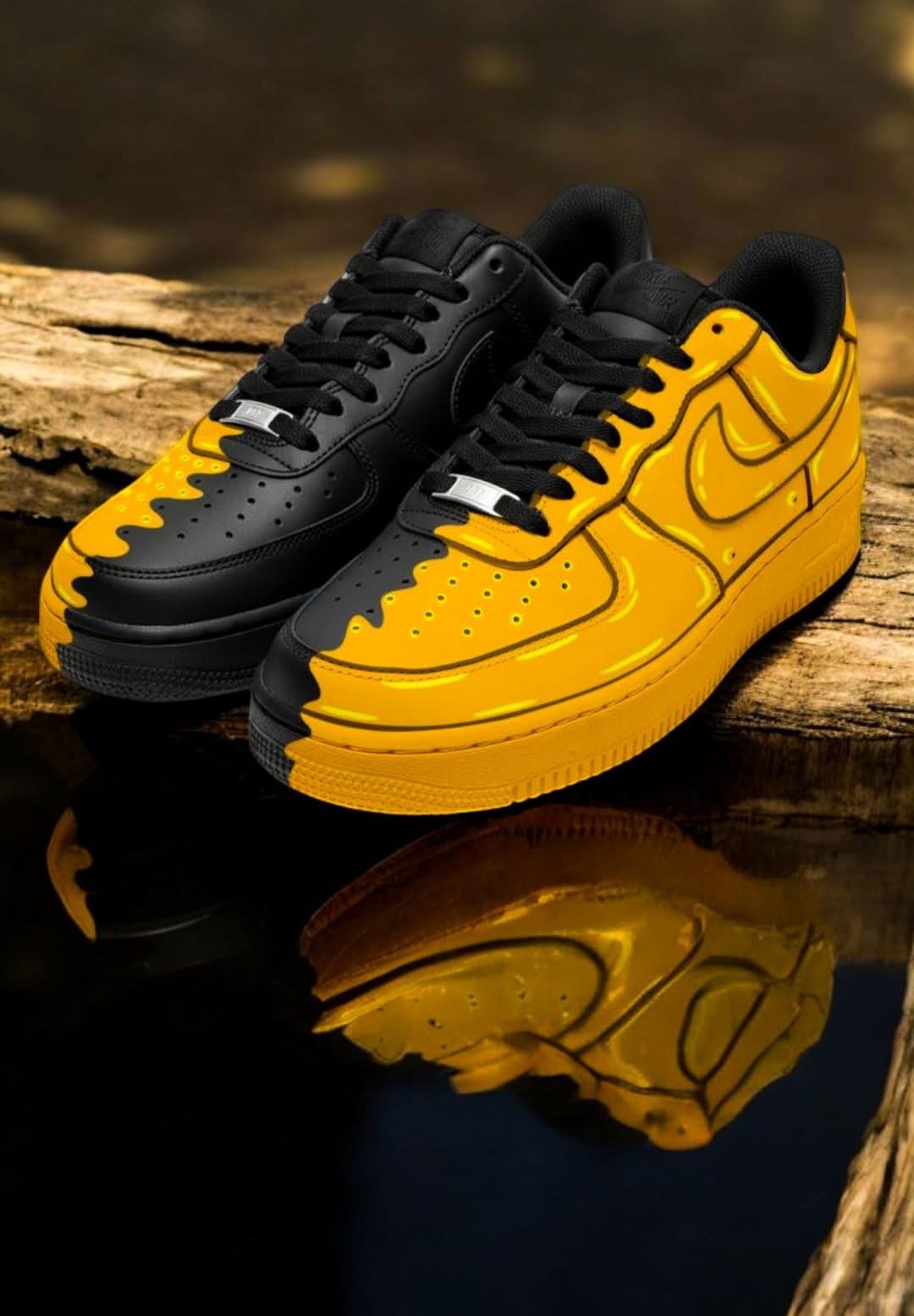 Yellow/Black Split AF1