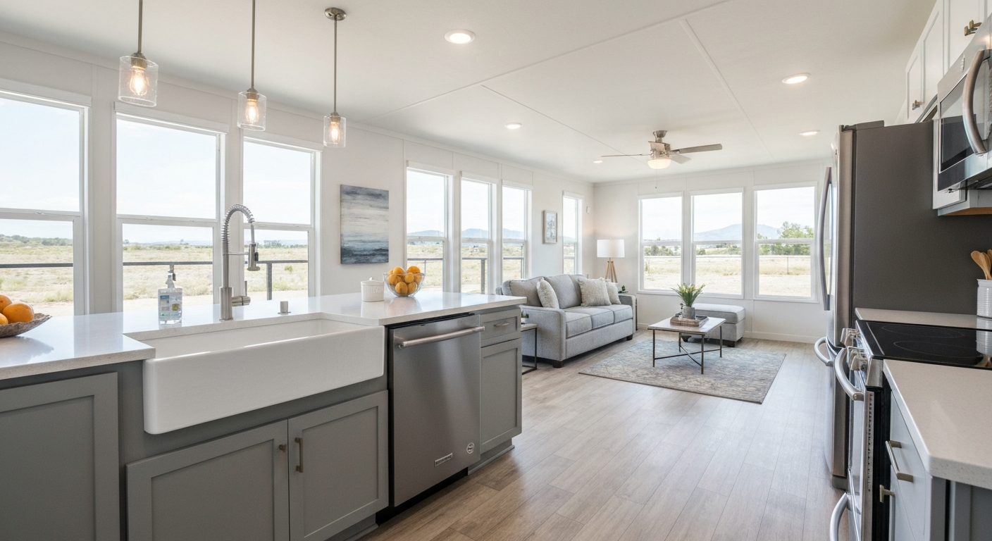 Modern manufactured home interior