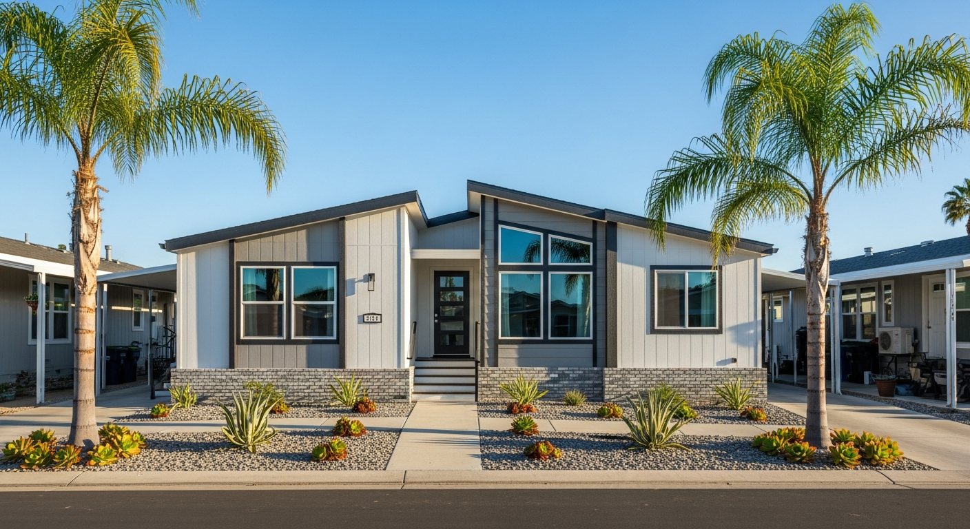 Modern manufactured home in Southern California