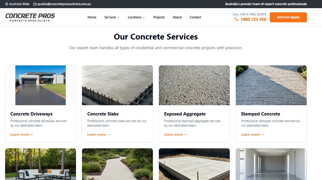Concrete Pros Australia secondary view