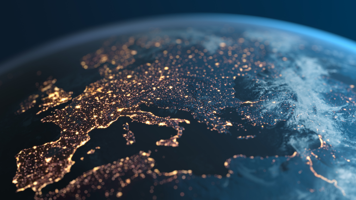 Europe at night