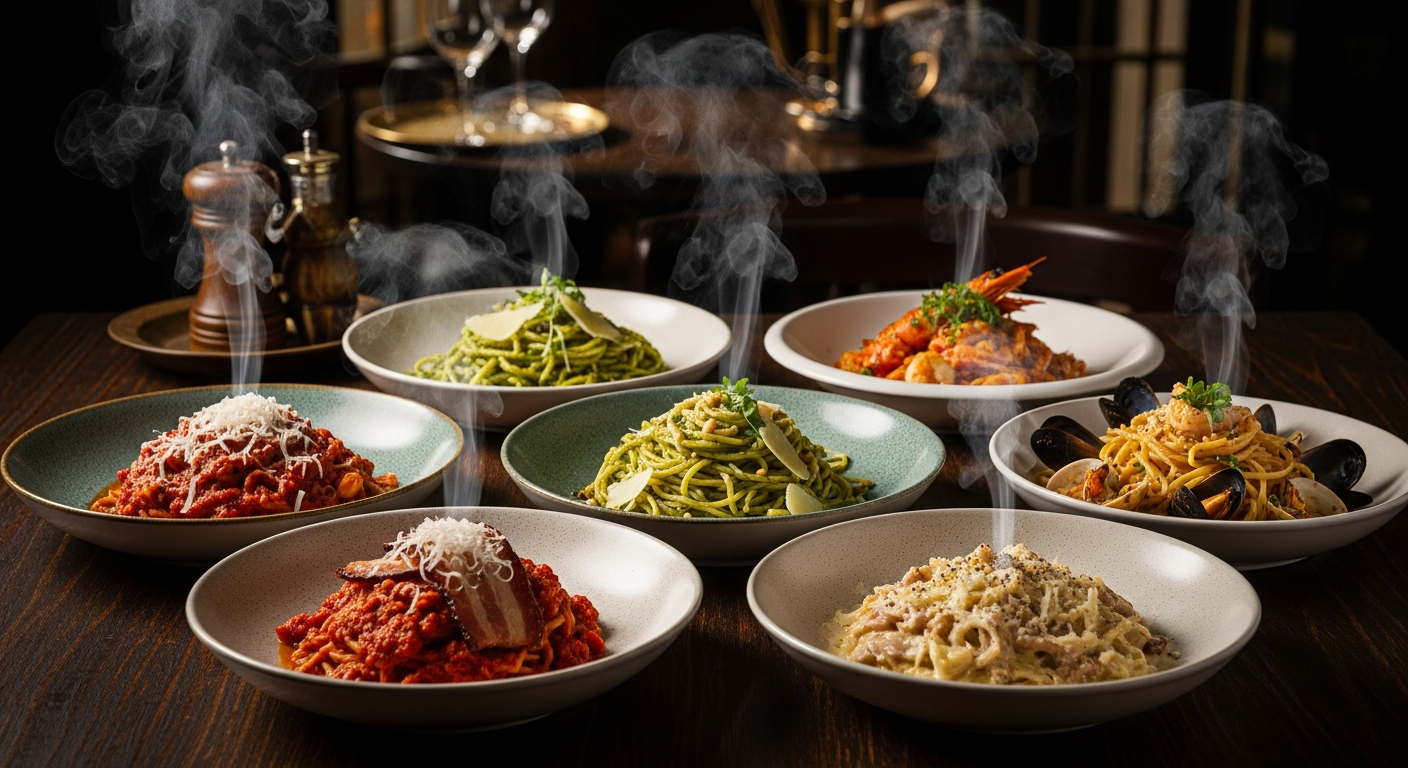 Gourmet Pasta Menu Background