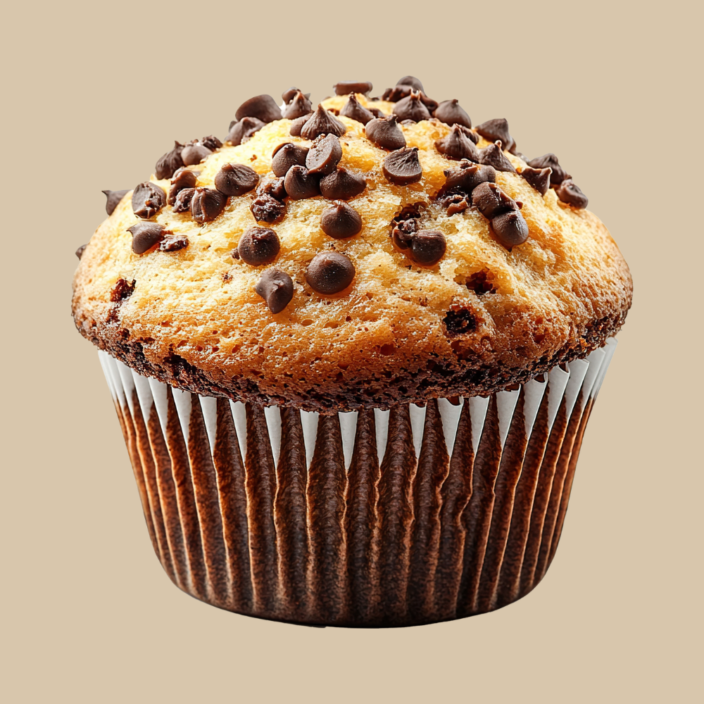 Fresh baked chocolate chip muffin at Coffee and Dreams Adelaide CBD cafe