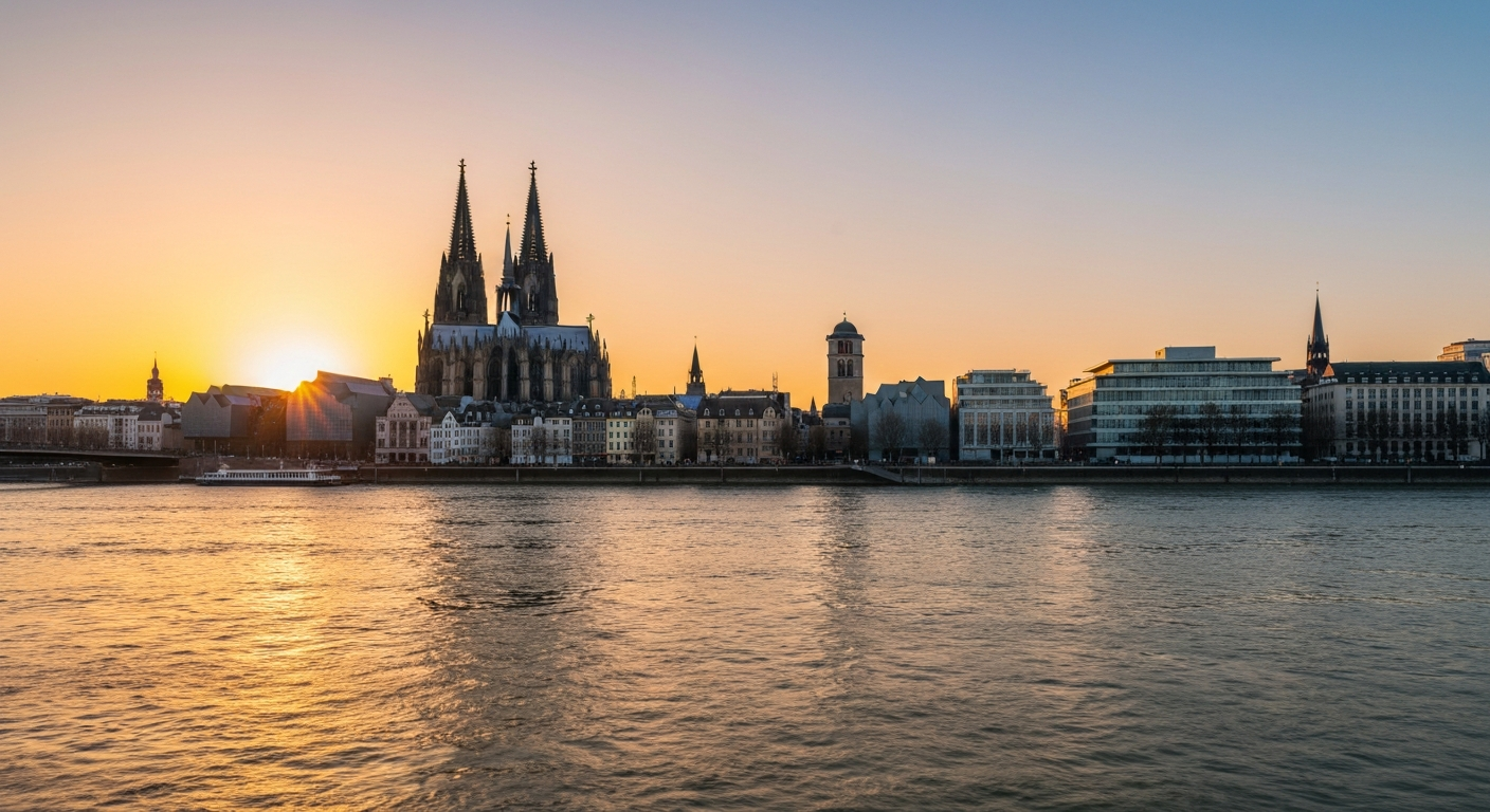 Köln Skyline mit Kölner Dom