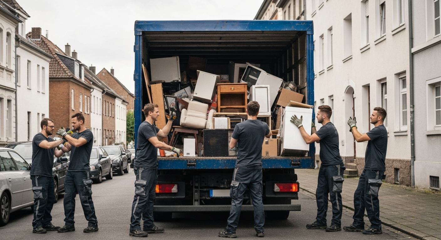 Milan Entrümpelung Team bei der Arbeit in Köln