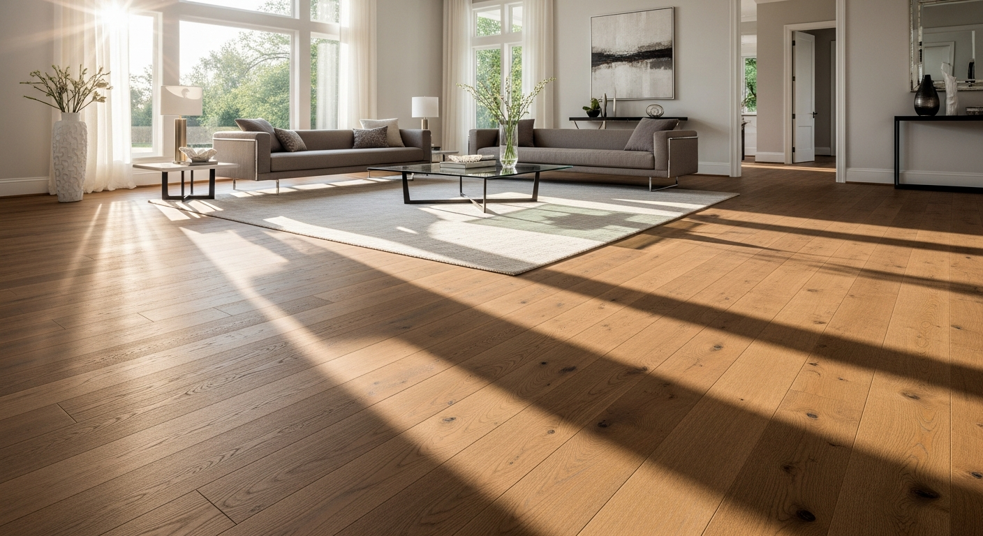 Luxury hardwood flooring installation