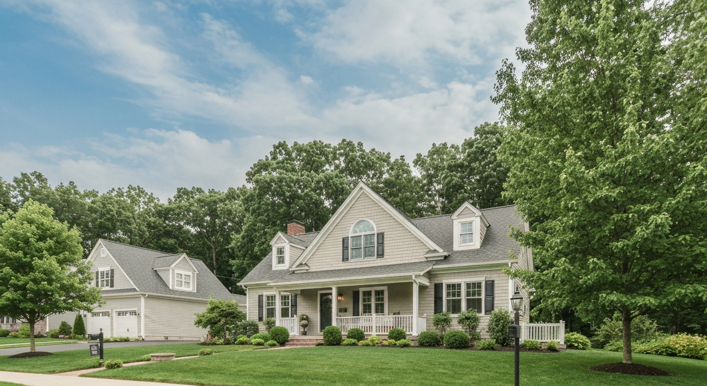 Beautiful suburban home representing real estate in Hainesport New Jersey