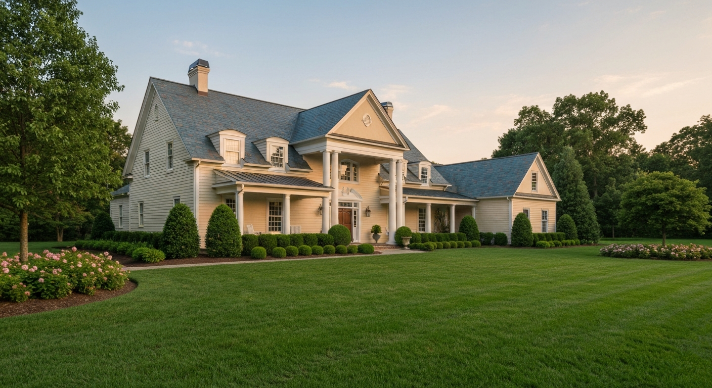 Beautiful tree-lined street in a Marlton NJ neighborhood representing the suburban lifestyle