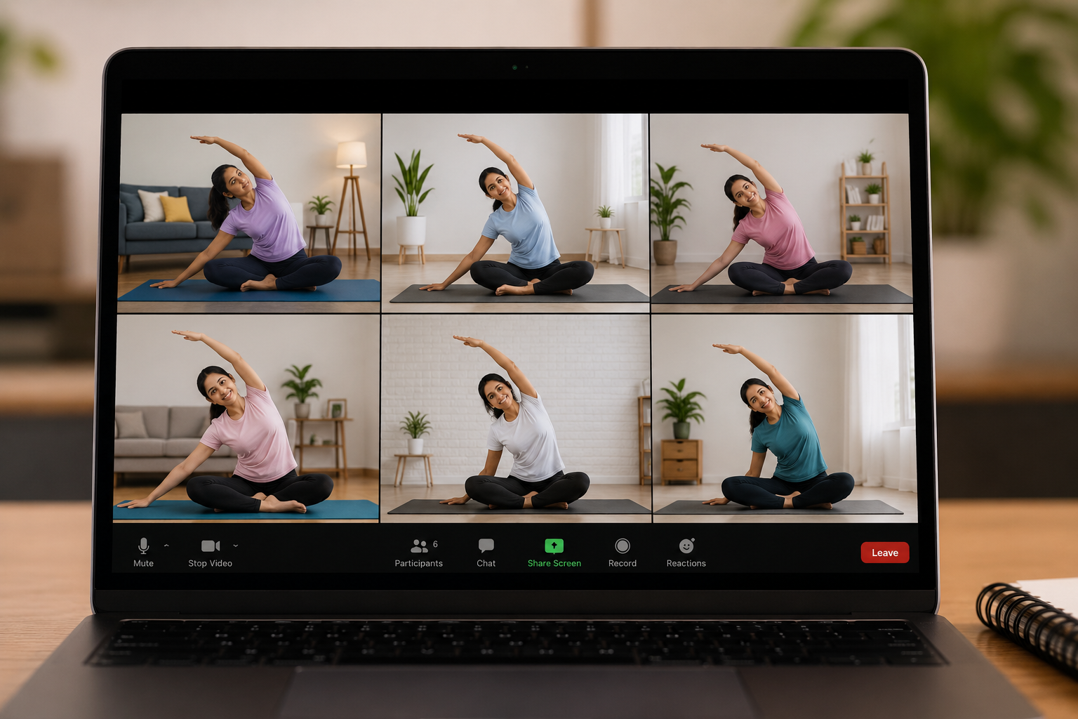 Online group yoga class 4