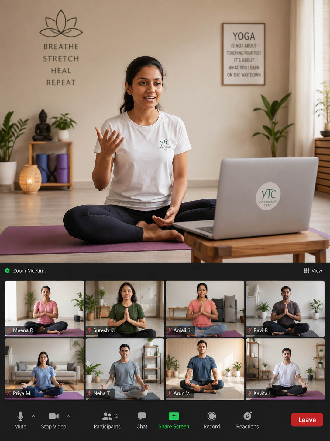 Online group yoga class 2
