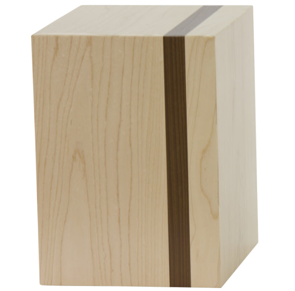 Urne en bois érable et noyer
