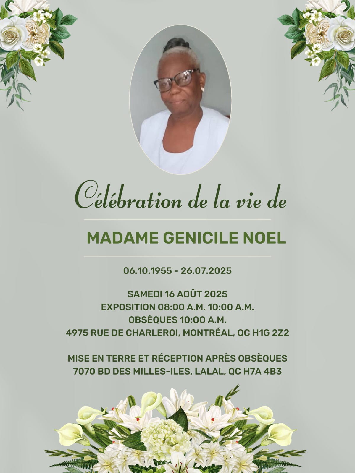 Madame Genicile Noel