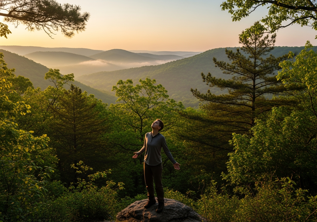 Communing with God in nature among the Ozark mountain hills