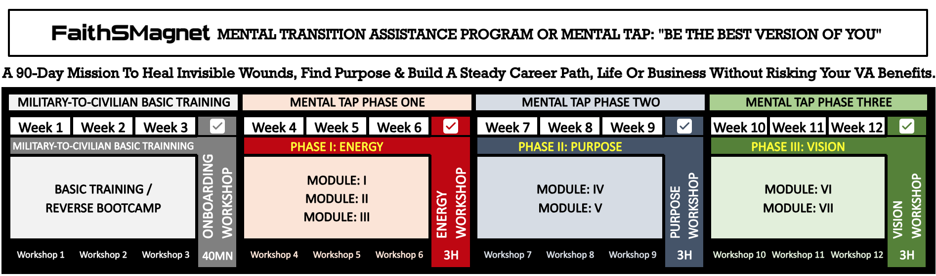 Mental TAP Program Timeline