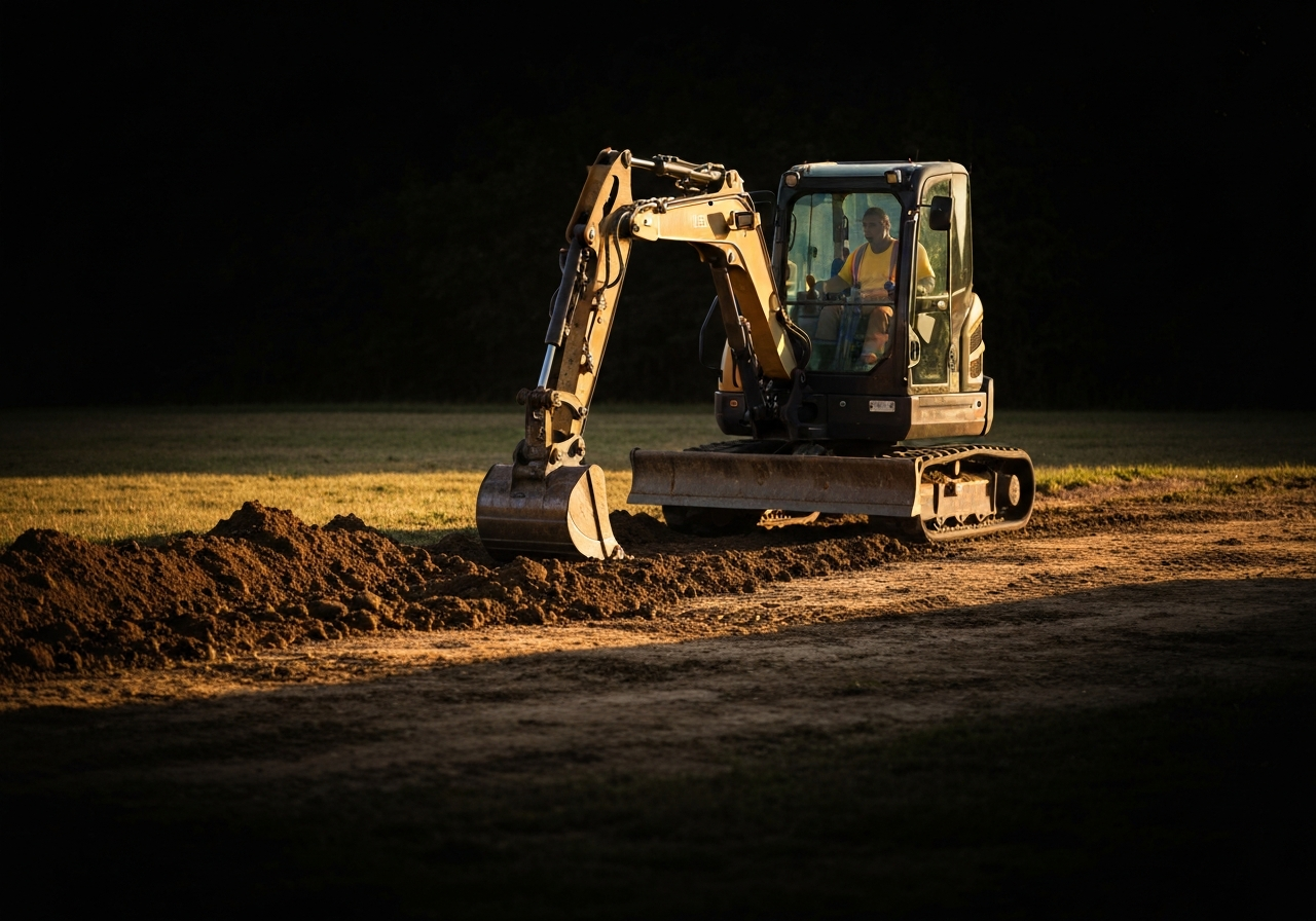 Excavation and land grading project near Marion IL by Integrity Landwerx