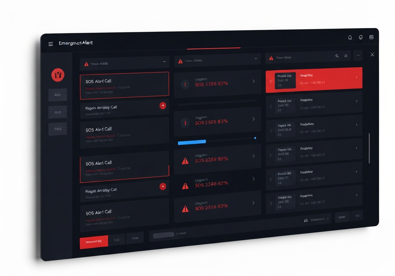 Emergency alert processing dashboard