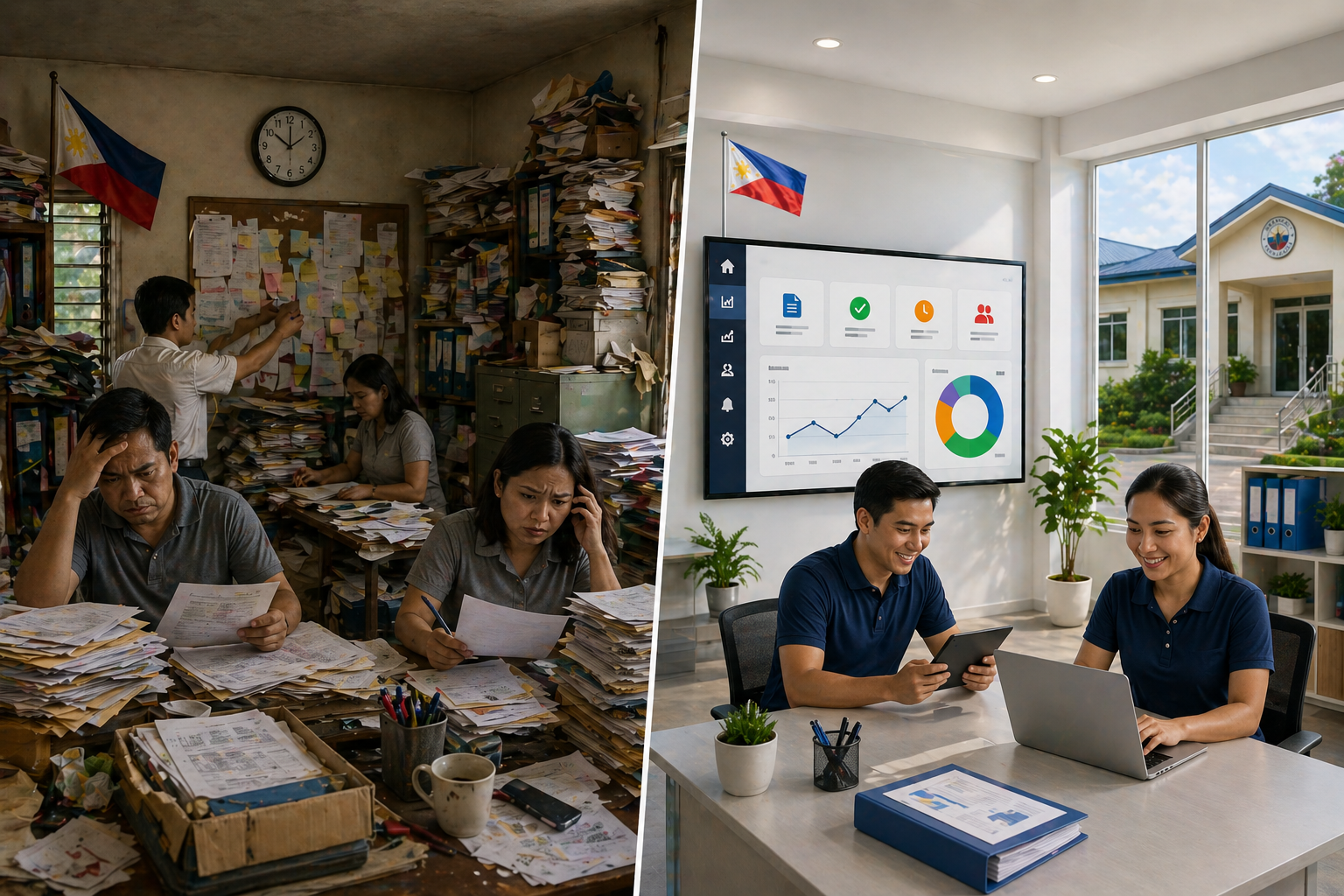 Chaotic vs Organized Background