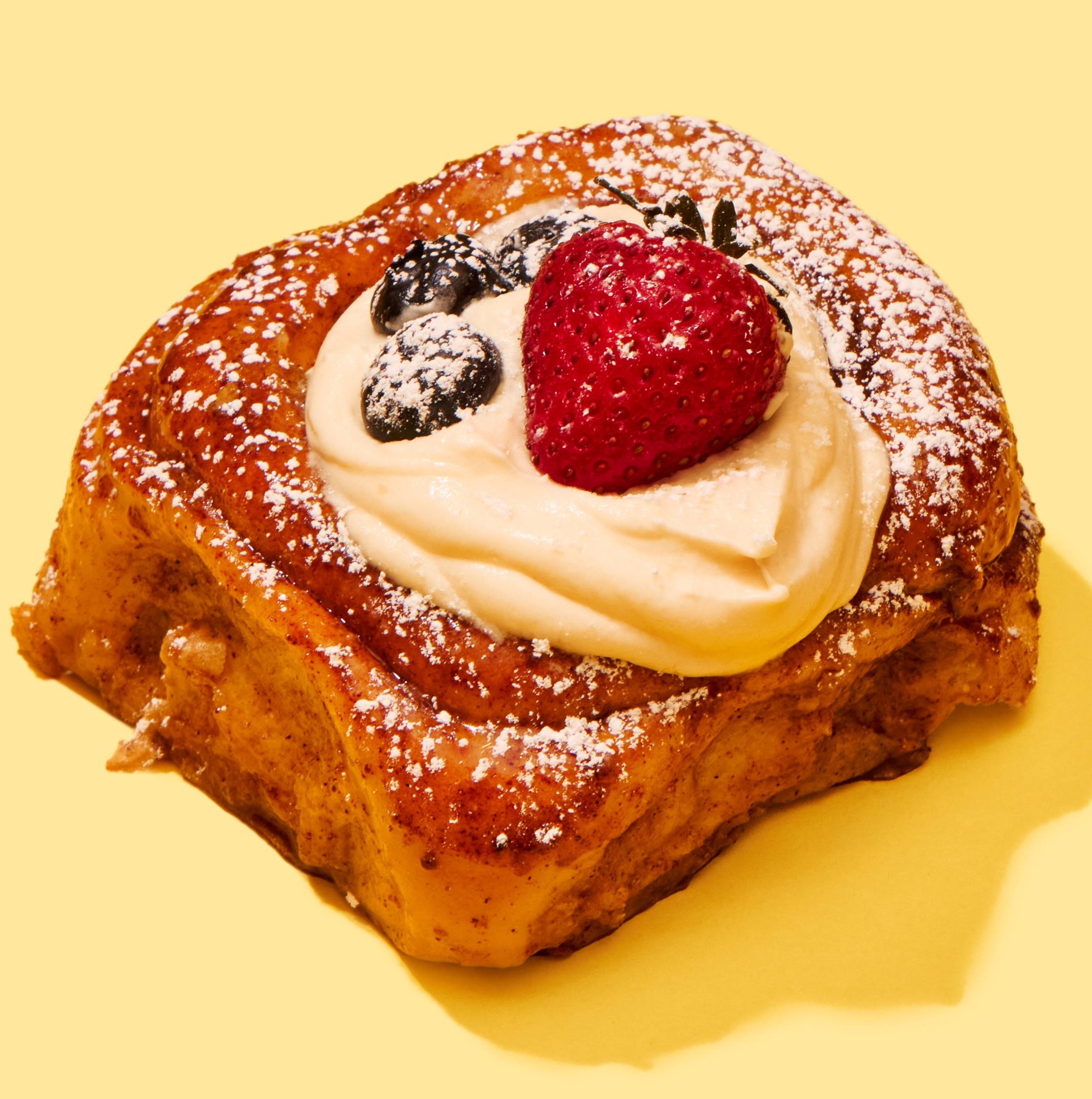 Strawberry cinnamon bun
