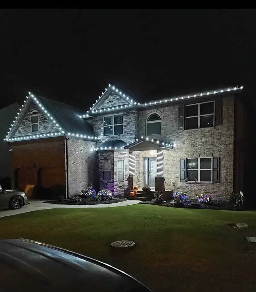 Christmas light installation 1