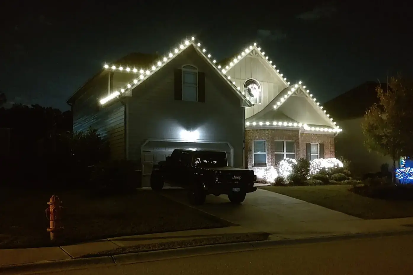Christmas light installation 5