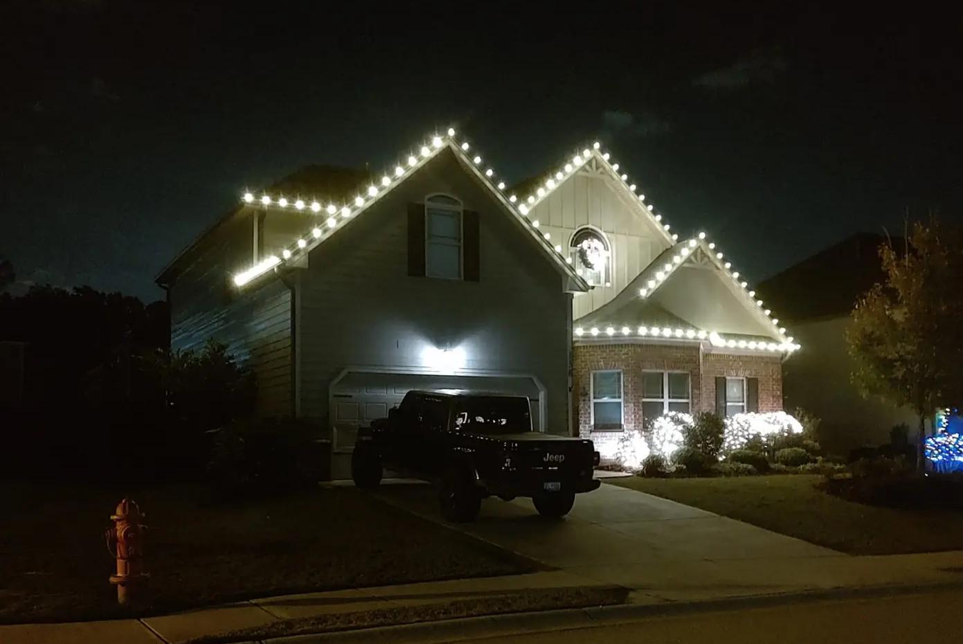 Christmas light installation 2