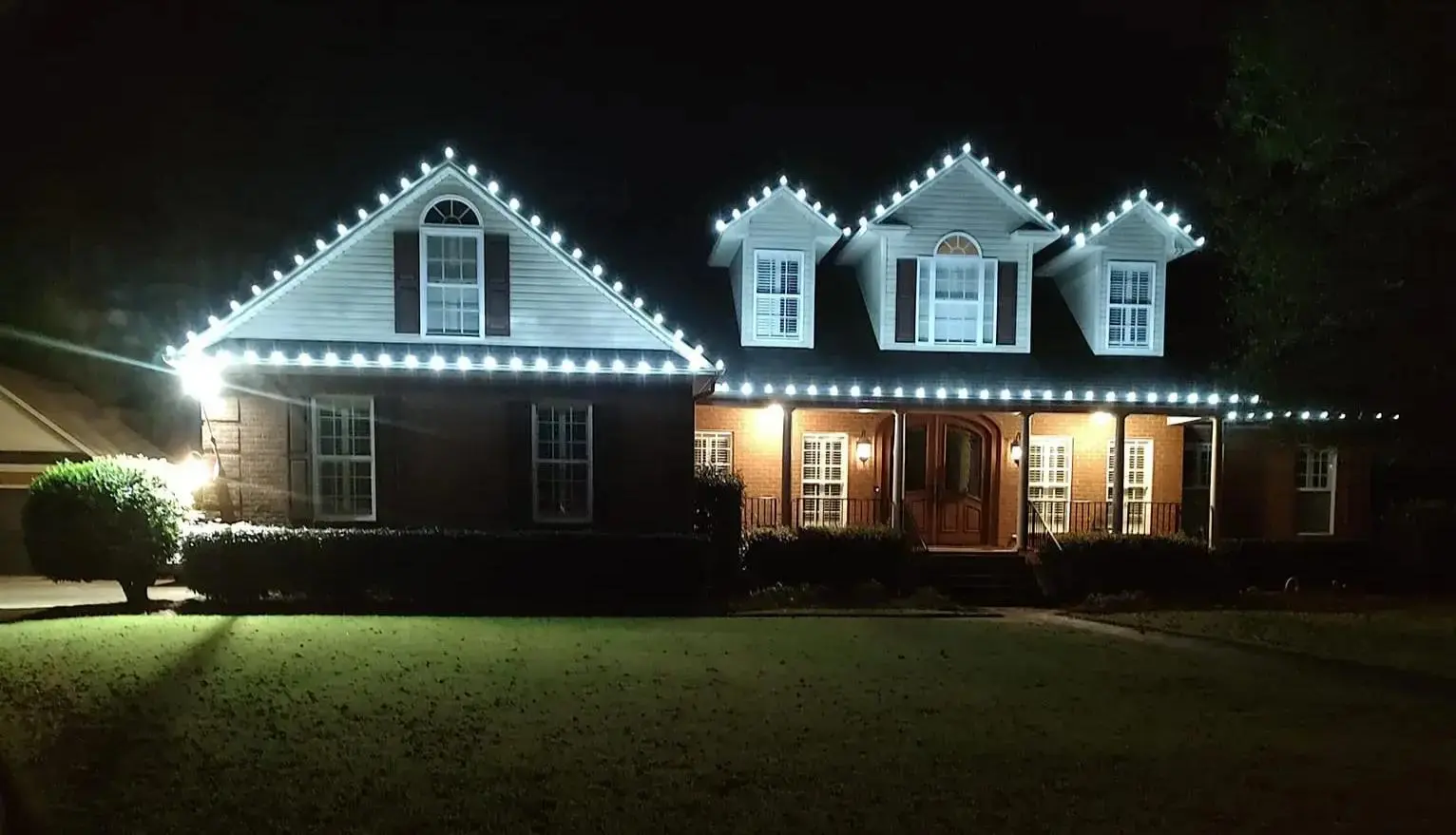 Christmas light installation 7