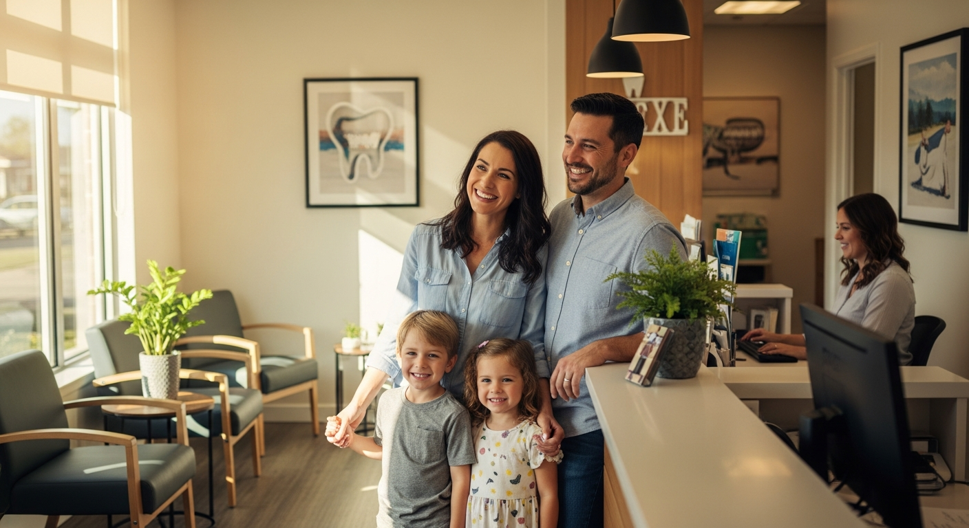 Happy family at Eldridge Family Dentistry